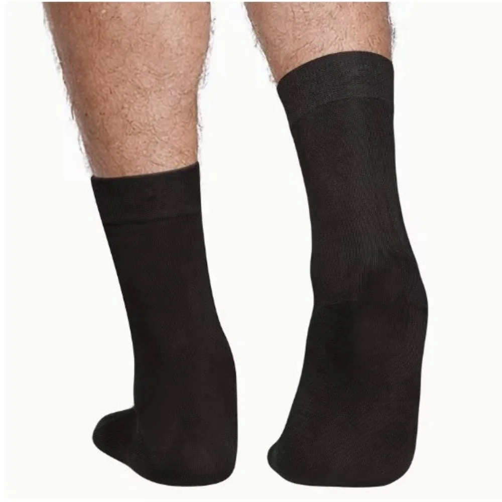 Bamboo Thin Dress Crew Socks XL Durable Moisture Wicking Black 5 PK NEW